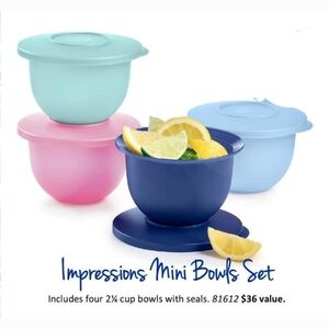 Tupperware 4pc impression bowls